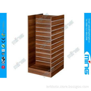 H Shape MDF Slatwall Display Shelves with 16 Square Feet fo